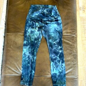 Lululemon Align High Rise Diamond Dye Silver Blue Tidewater Teal Graphite Grey